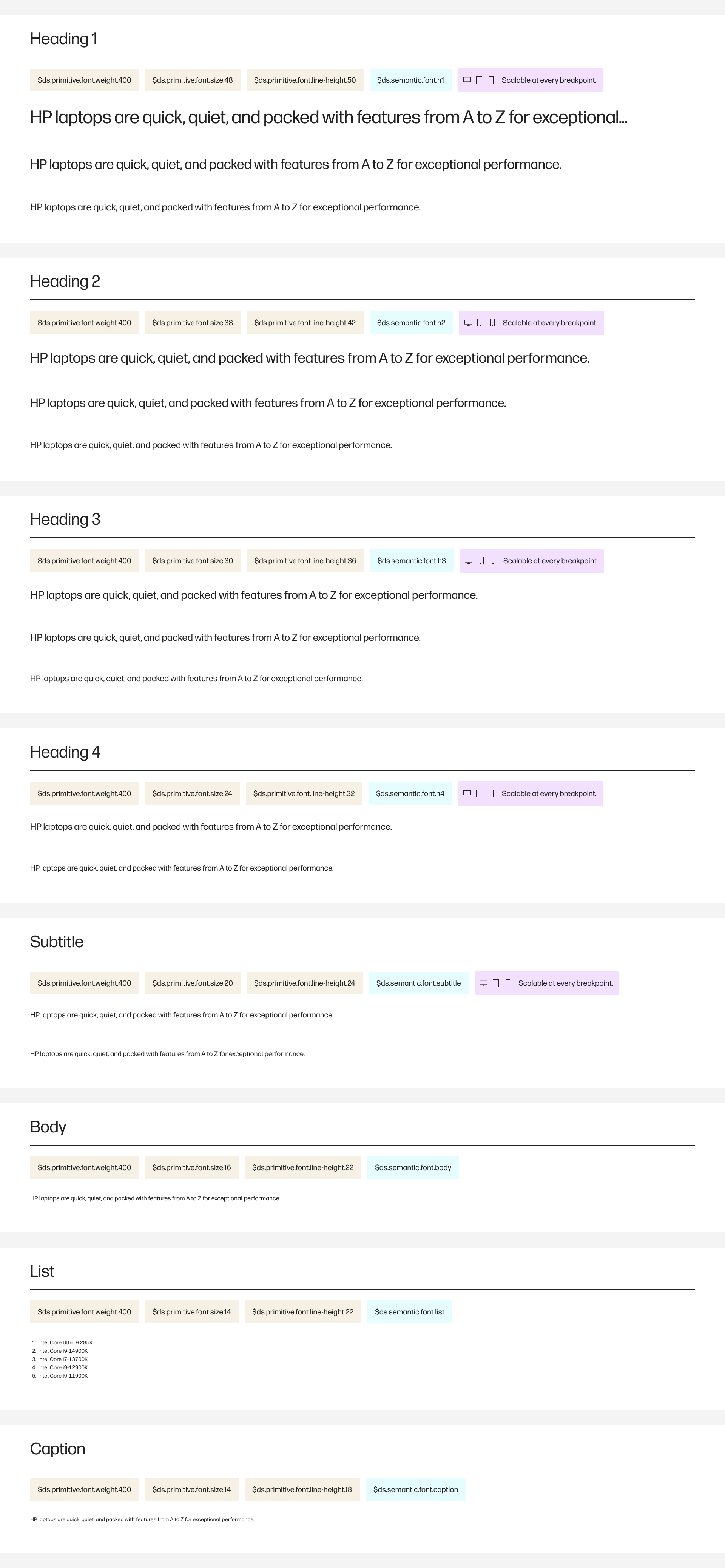 HP Design System | Foundations